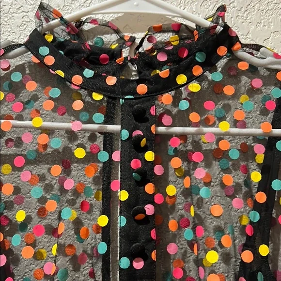 Unique Vintage Polka Dot Party Dress Size Large - Picture 3 of 7